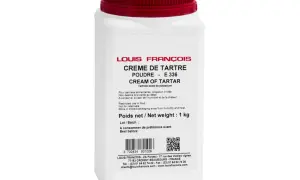 Un pot de crème de tartre Louis François. C'est quoi ? Un ingrédient de pâtisserie pour stabiliser les blancs en neige.