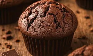 Un délicieux muffin au chocolat, parfait pour une recette facile.