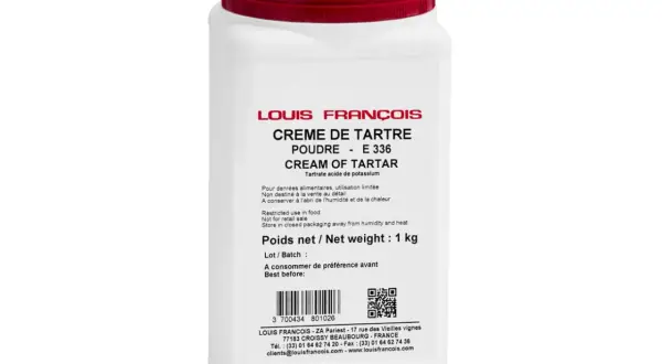 Un pot de crème de tartre Louis François. C'est quoi ? Un ingrédient de pâtisserie pour stabiliser les blancs en neige.