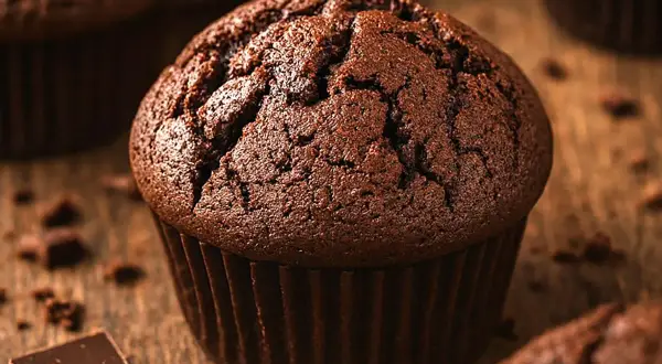 Un délicieux muffin au chocolat, parfait pour une recette facile.