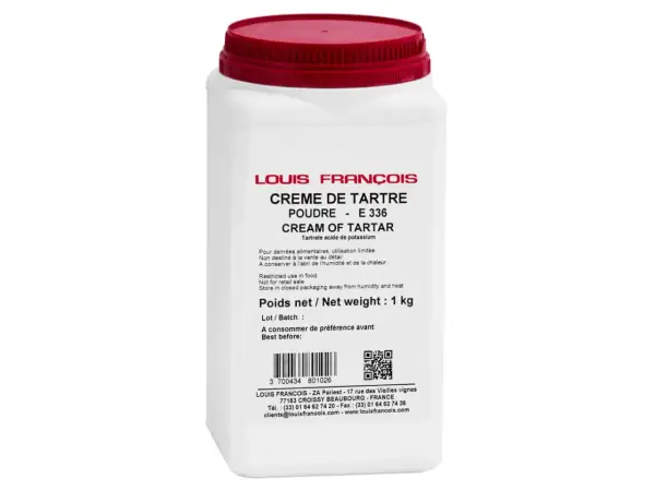 Un pot de crème de tartre Louis François. C'est quoi ? Un ingrédient de pâtisserie pour stabiliser les blancs en neige.