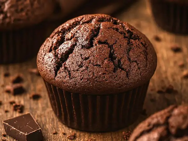 Un délicieux muffin au chocolat, parfait pour une recette facile.
